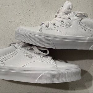 Vans Kids White Low-Top Canvas Sneakers